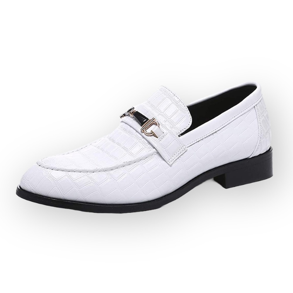 NXY Men's White Dress Shoes Oxford Classic Modern Formal Business Loafer Shoes